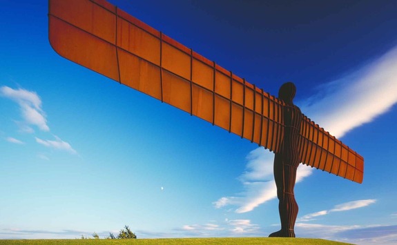 Angel of the North in clear skies